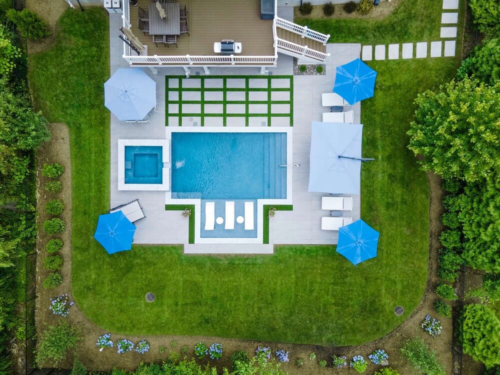 Opening and Closing Services for a Modern Pool that Our Construction Division Built in Mahwah, NJ